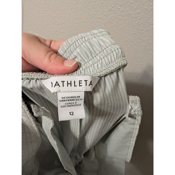 Athleta Womens Brooklyn Textured Jogger Size 12 Striped Pull On Pockets - Picture 8 of 11